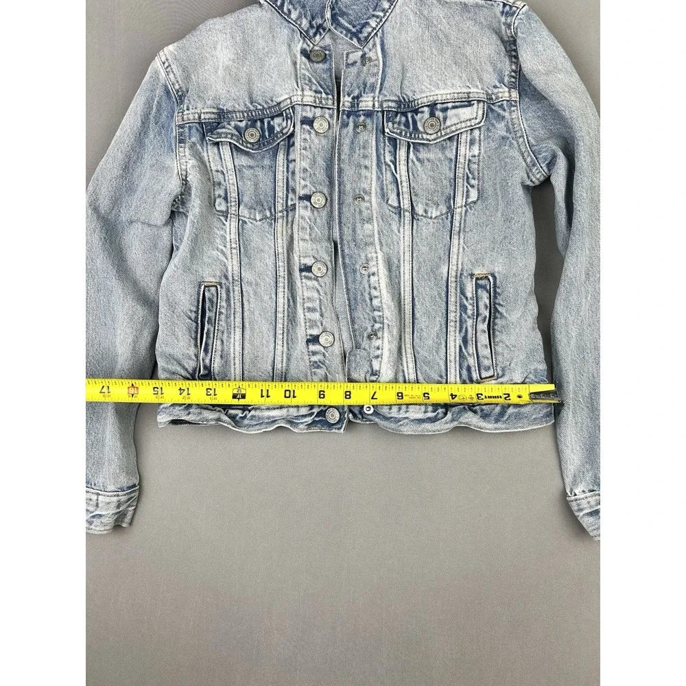 GAP Denim Girls XXL Crop Light Wash Jean‎ Jacket